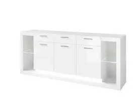 Komoda Imv Meran, 198 cm, baltas blizgus