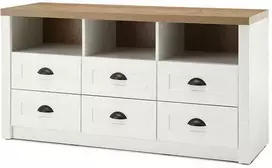 TV staliukas TV stovas Imv Provence, 130 cm, baltoji pušis/ąžuolas