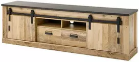 TV staliukas Sherwood, 201 x 43 x 61 cm, ruda / pilka