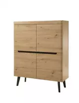 Aukšta komoda Imv Torge, 107 x 40 x 134 cm, ąžuolo spalvos