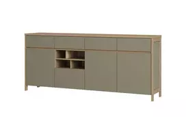Komoda Imv Stranda, pilkai žalia / ąžuolas