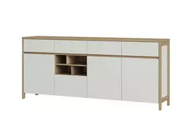 Komoda Imv Stranda, balts / ąžuolas