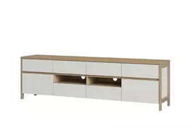 TV staliukas TV stovas Imv Stranda, balts / ąžuolas