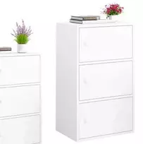 Muvu Modernus erdvus baltas komoda su stalčiais, 78 cm