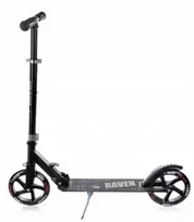 Aliuminis paspirtukas RAVEN STRAIGHT Juodas su dideliais 20 cm. ratais