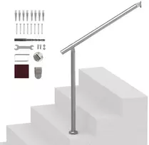 Nerūdijančio plieno turėklai lauko laiptams, 800 mm ilgio, reguliuojamo kampo, verandos turėklas, terasos turėklas, lauko laiptų turėklas