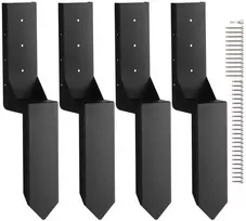 Tvirtas atraminis įžeminimo smaigas 8.9cm mediniams tvoros stulpams, tvoros stulpo atrama, tvirtinimo komplektas