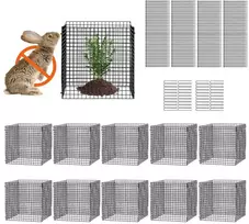 Augalų apsauga nuo gyvūnų daržovėms, 10 vnt., 12 colių x 12 colių augalų narvas, sodo augalų apsauga, gyvūnų barjeras augalams, metalinis augalų narvas