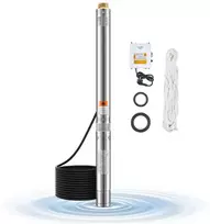 Giluminis siurblys 550W, nerūdijančio plieno, 100 l/min, vandens pompa, šulinio siurblys