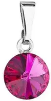 Evolution Group Žavus pakabukas su fuksijos spalvos Swarovski kristalu 54018.3 fuksija