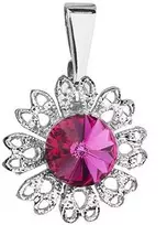 Evolution Group Blizgantis pakabukas su Swarovski kristalu „Gėlė“ 54032.3 fuksija