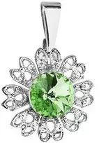 Evolution Group Žėrintis pakabukas su žaliu Swarovski kristalu „Gėlė“ 54032.3 peridotas
