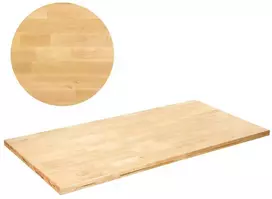Medžio masyvo stalviršis, klevo, 1200 x 750 mm, patvarus, lengvai valomas, stačiakampis, biurui, dirbtuvėms, rašomajam stalui, darbo stalui