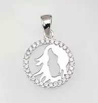 Sidabrinis pakabukas Zodiakas. Metalas: Sidabras. Praba: 925°. Akmuo: Cirkonai - 2.5 g. - 24 mm.