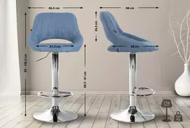 Mville Baro kėdė Milet audinys chromas