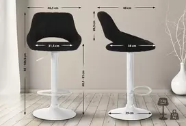 Mville Baro kėdė Milet audinys balta