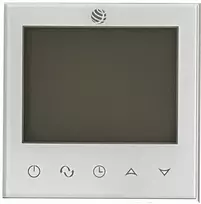 Šildymo termostatas grindų šildymui su dideliu LCD ekranu ir Wi-Fi, baltas