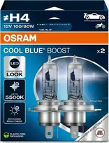 Mėlyna OSRAM Automobilinės lemputės COOL Mėlynas BOOST H4 100/90W 12V P43T 2vnt