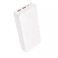 Borofone Power Bank 20000mAh BJ80A Clever – 2xUSB + Type C – QC 3.0 22,5W + PD 20W baltos spalvos