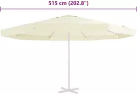 Pakaitinis audinys lauko skėčiui nuo saulės, smėlio, 500cm