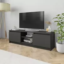 TV staliukas Televizoriaus spintelė, pilka, 120x30x35,5cm, apdirbta mediena