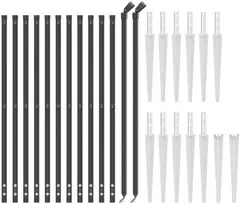 Vielinė tinklinė tvora su smaigais, antracito spalvos, 1,1x25m