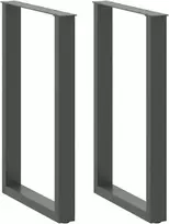Baro stalo kojos, U formos, 2 vnt., antracito spalvos, 60x(90-91) cm, plienas
