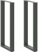 Baro stalo kojos, U formos, 2 vnt., antracito spalvos, 40x(100-101) cm, plienas