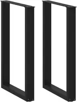 Baro stalo kojos, U formos, 2 vnt., juodos, 60x(90-91) cm, plienas