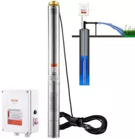 Giluminis siurblys 2200W, nerūdijančio plieno, 9.8 m³/h 144 m, vandens siurblys, povandeninis siurblys, šulinio siurblys
