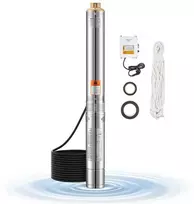Giluminis siurblys 550W, nerūdijančio plieno, 65 l/min, vandens ištraukimui, šulinio siurblys, povandeninis