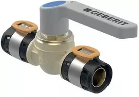 Geberit Rutulinio vožtuvo presas Flowfit 63 mm su trumpa rankena