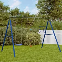 Lauko sūpynių komplektas su sūpynėmis, trapecija ir kopėčiomis