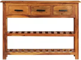 Šoninė spintelė su 3 stalčiais, 110x30x80cm, akacijos masyvas