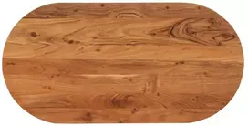 Stalviršis, 120x60x3,8cm, akacijos masyvas, ovalo formos