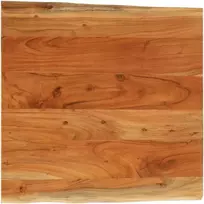 Stalviršis, 80x80x3,8cm, akacijos masyvas, su gyvu kraštu