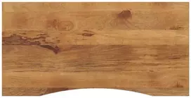 Rašomojo stalo stalviršis su linkiu, 140x60x2,5 cm, mango