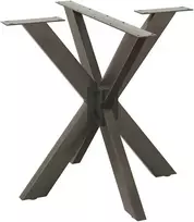Valgomojo stalo koja, voro formos, juoda, 85x85x(72-73) cm, plienas