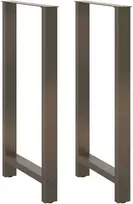 Baro stalo kojos, 2 vnt., 60x(110-111) cm, natūralus plienas
