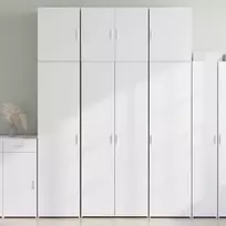 Komoda, baltos spalvos, 80x42,5x249cm, apdirbta mediena