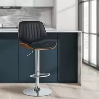 Mville Baro kėdė "Clawson" odos imitacija, chromas