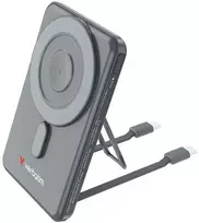 „Verbatim Charge ‘n’ Go 2C“ magnetinė belaidė išorinė baterija su stovu, 5000 mAh, 2 × USB-C, pilka