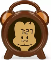 Alecto ŽADINTIS NAKTINIS LEMPAS MIEGO TRENIRUOTIS LED AVARUS LAIKRODIS VAIKUI MONKEY MONKEY