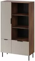 Cama Meble Cama 4 ALMERA knygų lentyna 90x42x165 riešutmedžio/kašmyro spalvos