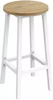 Leobert Baro kėdė su pakoja, ąžuolo sonoma ir balta, 32 × 65 cm