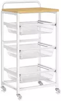 Songmics Medinis serviso vežimėlis, 31,7 x 40 x 76 cm