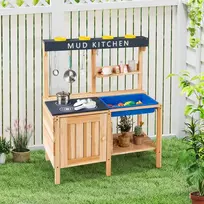 Promotions Lauko vaikų purvo virtuvė, 80x40x94 cm, natūrali