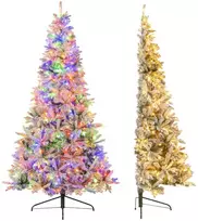 Promotions Dirbtinė kalėdinė eglutė, 126x63x210 cm, balta žalia