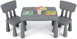 Promotions Vaikų veiklos stalas ir kėdžių komplektas, 77x55x50 cm, pilka