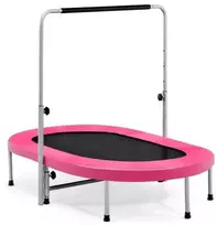 Promotions Fitneso batutas, dvigubai sulankstomas, reguliuojama turėklė, rožinė